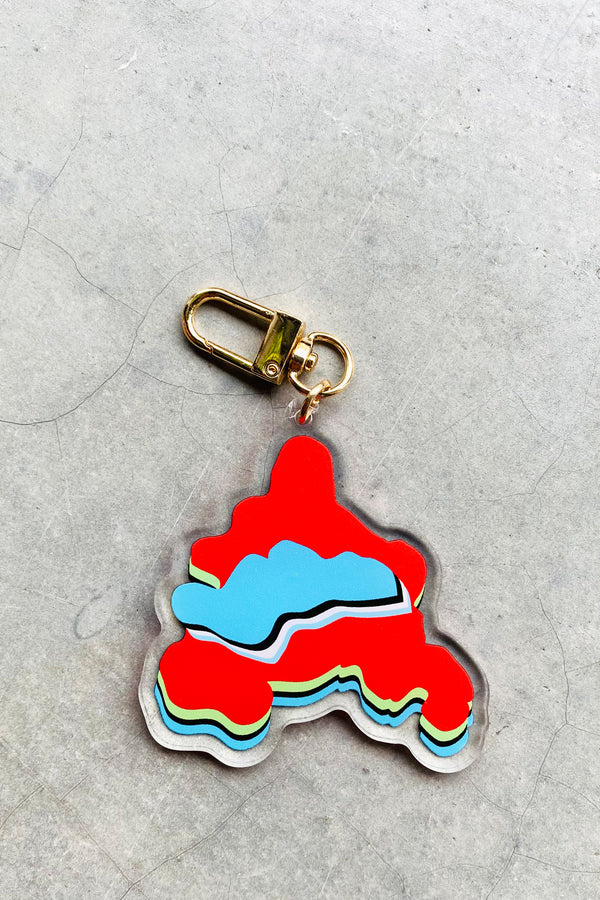 CGH025 || FUWA KEYCHAIN 01 BLUE-RED