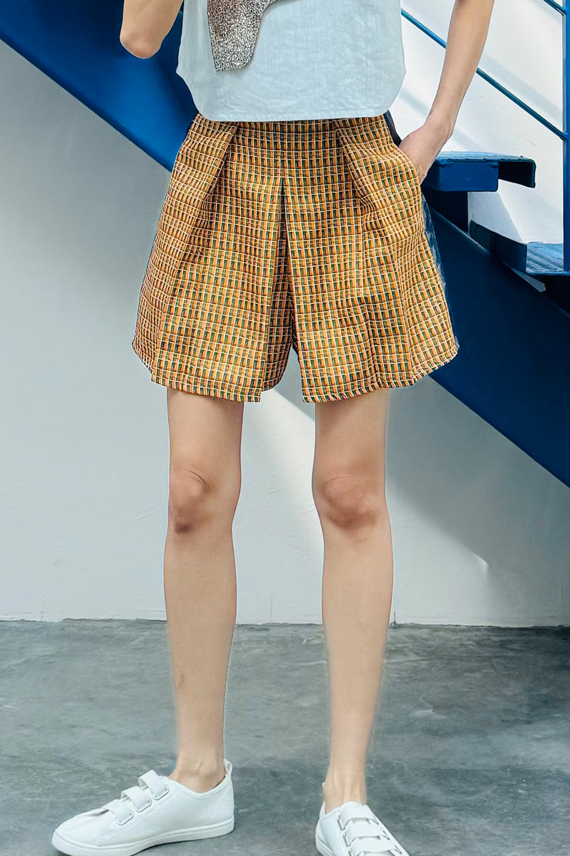 LUNAR 2024 SP03A || MUSTARD CHECKS SHORTS