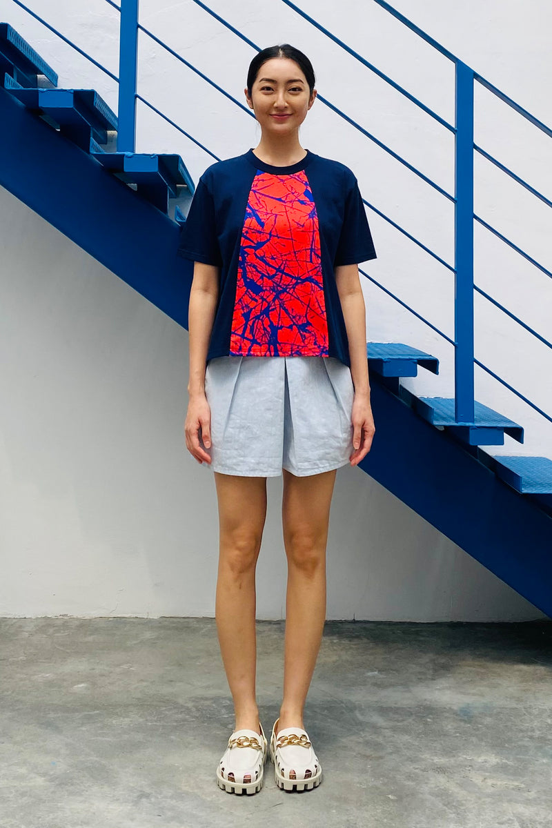 S07 CROPPED TEE || MARBLE