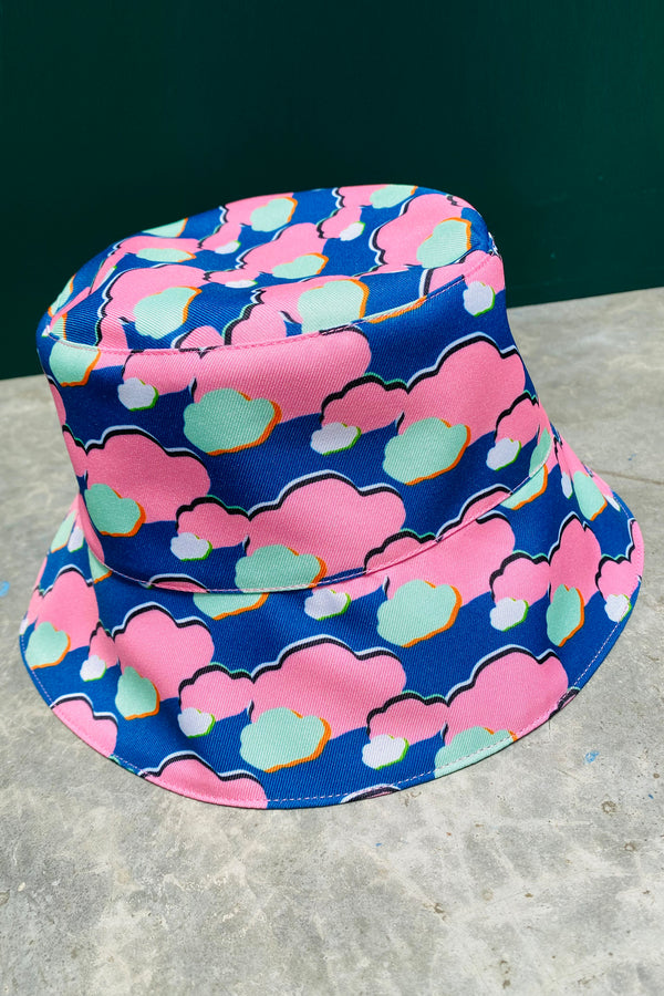 S18 ZHT01 || REVERSIBLE BUCKET HAT || PINK BROCCOLI