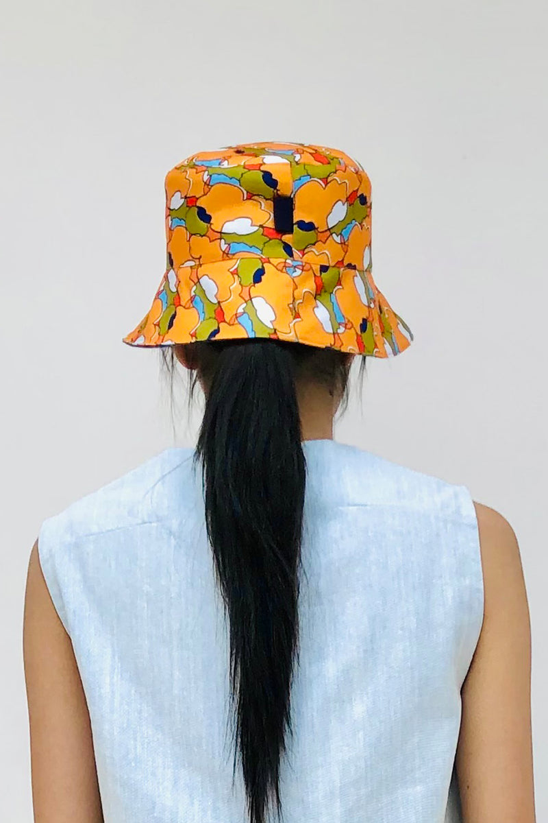 S18 ZHT03 || REVERSIBLE BUCKET HAT || YELLOW TOMATO