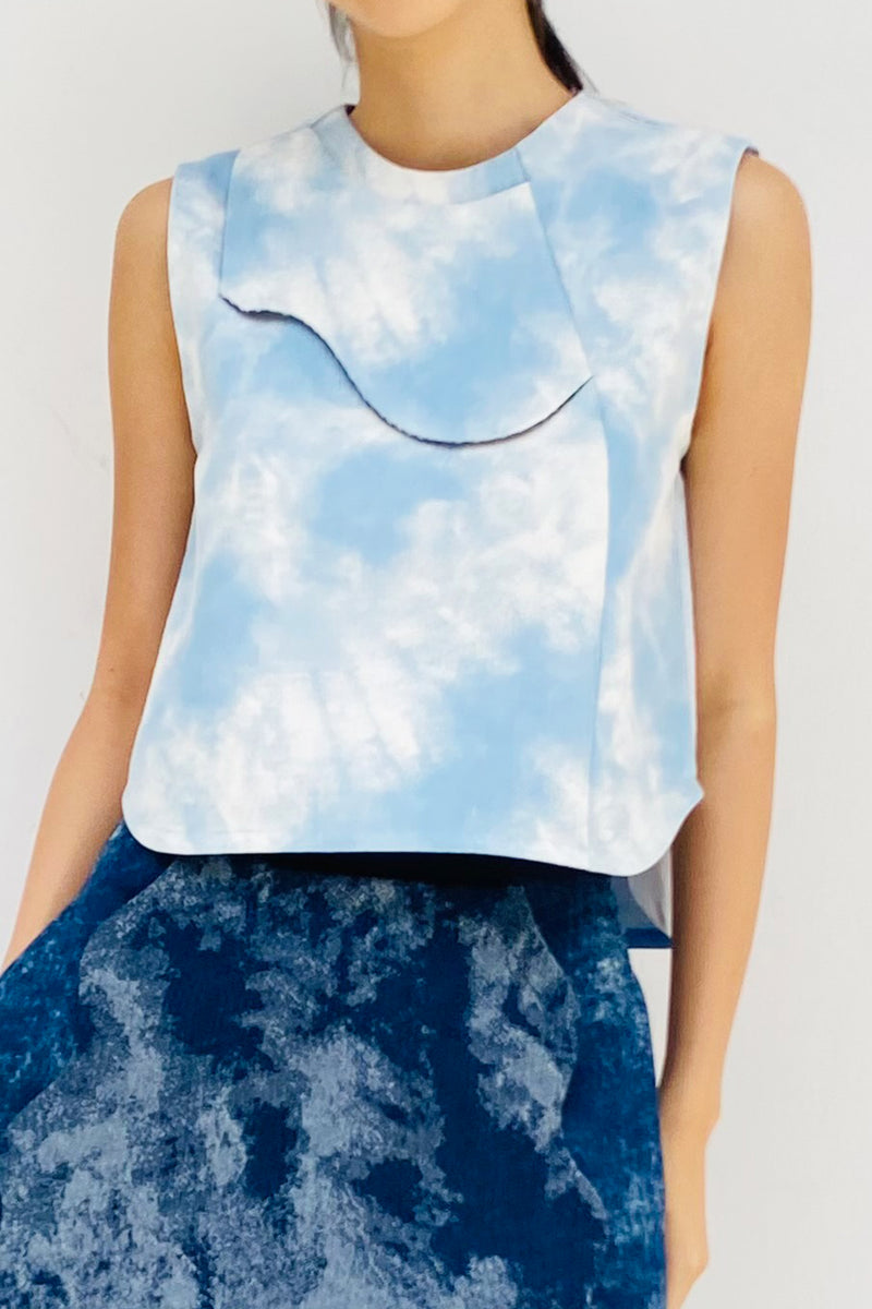 S18 TT05A || BASIC CLOUD DENIM TOP