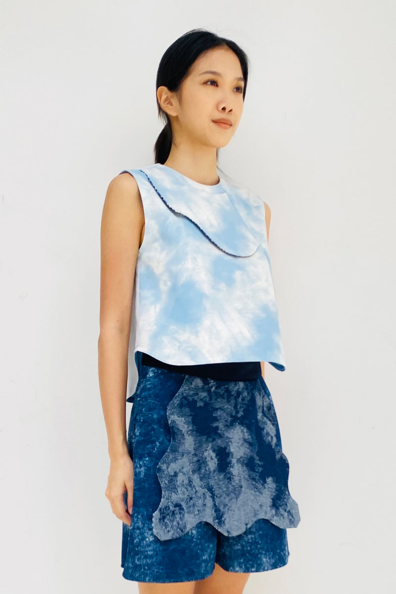 S18 TT05A || BASIC CLOUD DENIM TOP