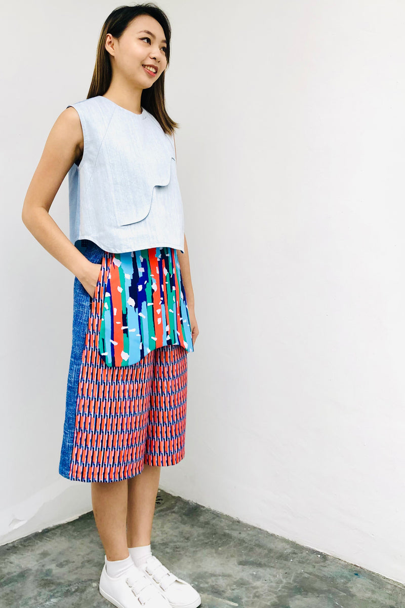 LUNAR 2023 LP02 || PRINTED KNEE CUT TROUSERS