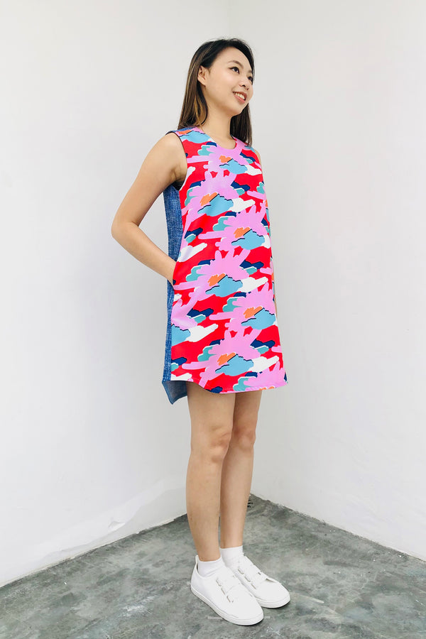 LUNAR 2023 DD03  || LUNAR PRINT MINI DRESS