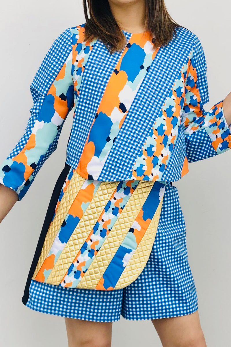 LUNAR 2023 TT05 || DIAGONAL TOP WITH CROISSANT SLEEVES