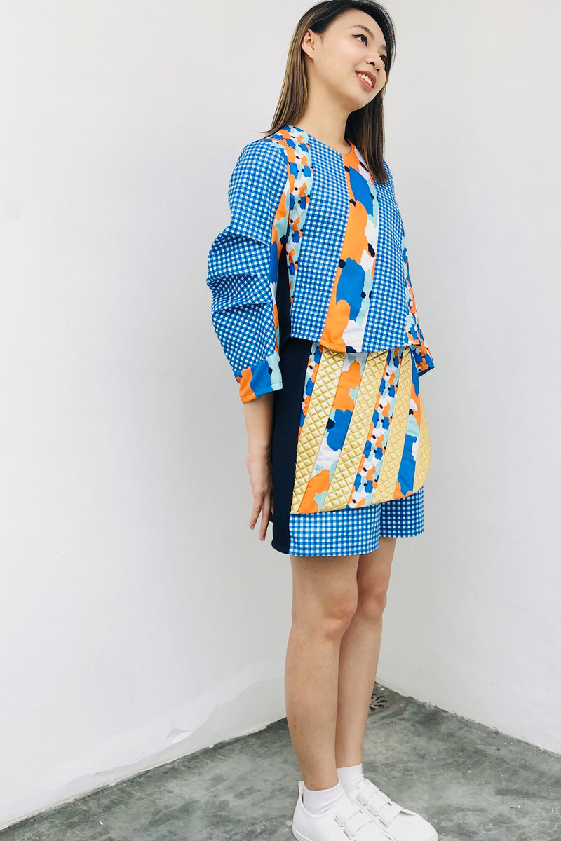LUNAR 2023 TT05 || DIAGONAL TOP WITH CROISSANT SLEEVES