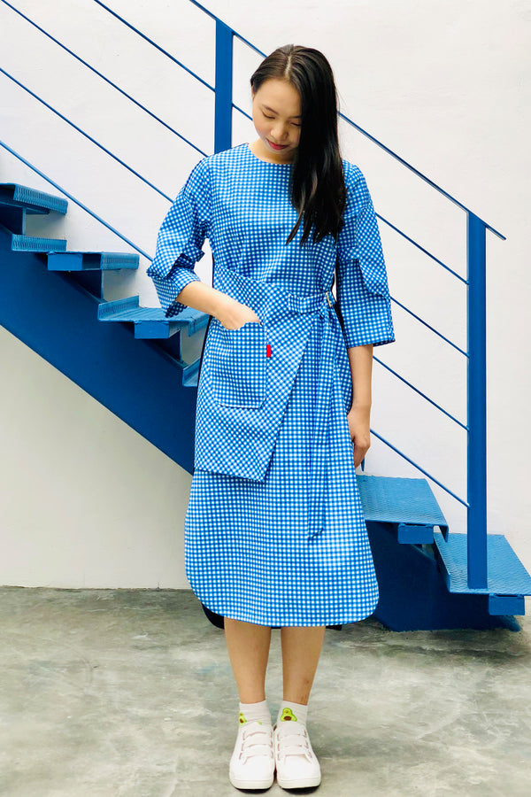 S16 DD05A || ARCHERY MIDI DRESS IN CHECKS