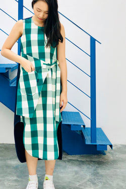 S16 DD06A || JUDO MIDI DRESS IN CHECKS