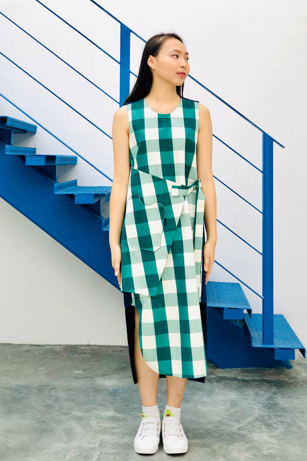 S16 DD06A || JUDO MIDI DRESS IN CHECKS