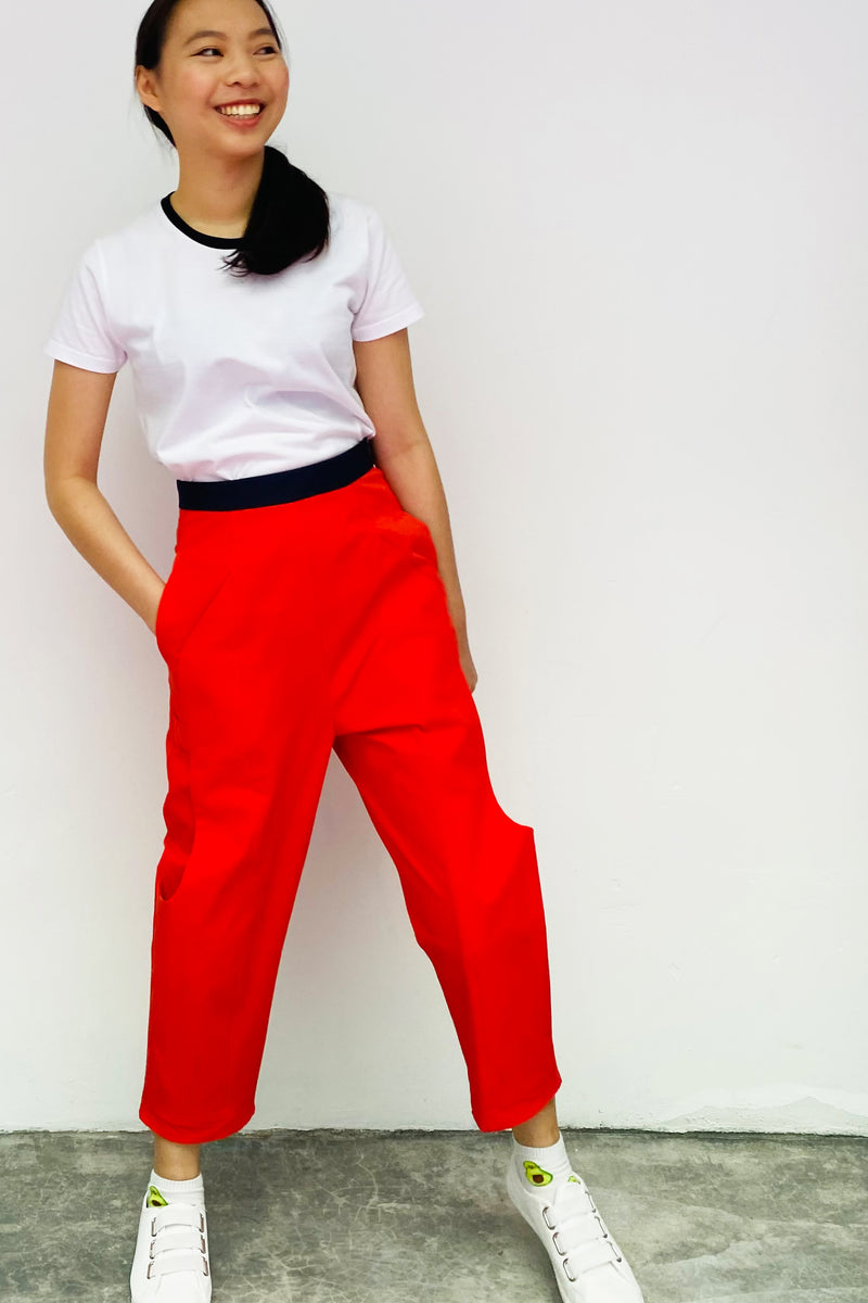 S16 LP01C || EQUESTRIAN TROUSERS IN TOMATO ORANGE