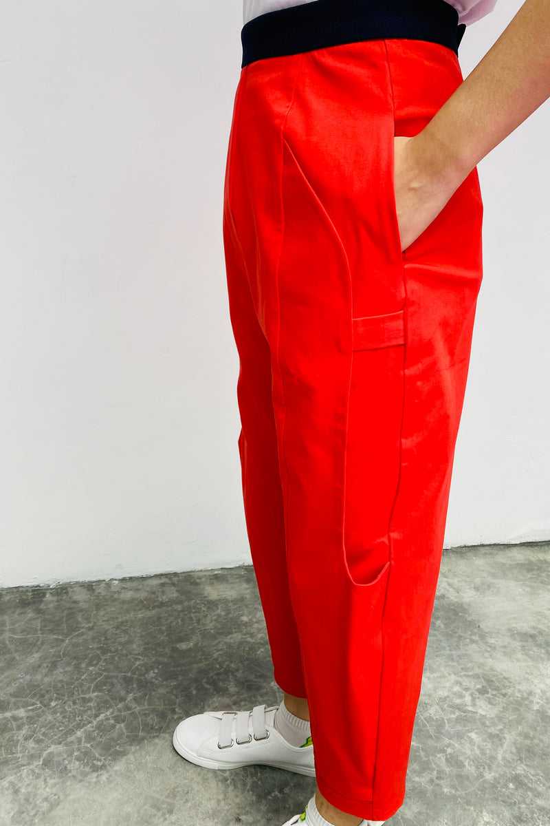 S16 LP01C || EQUESTRIAN TROUSERS IN TOMATO ORANGE