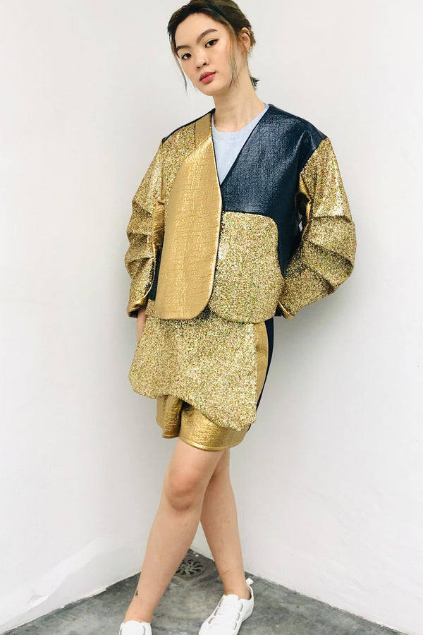 S17 JK01B || CROPPED GLITTER JACKET