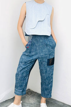 S17 LP04 || IRREGULAR DENIM TROUSERS