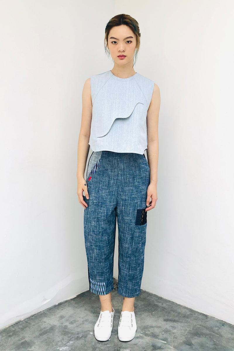 S17 LP04 || IRREGULAR DENIM TROUSERS