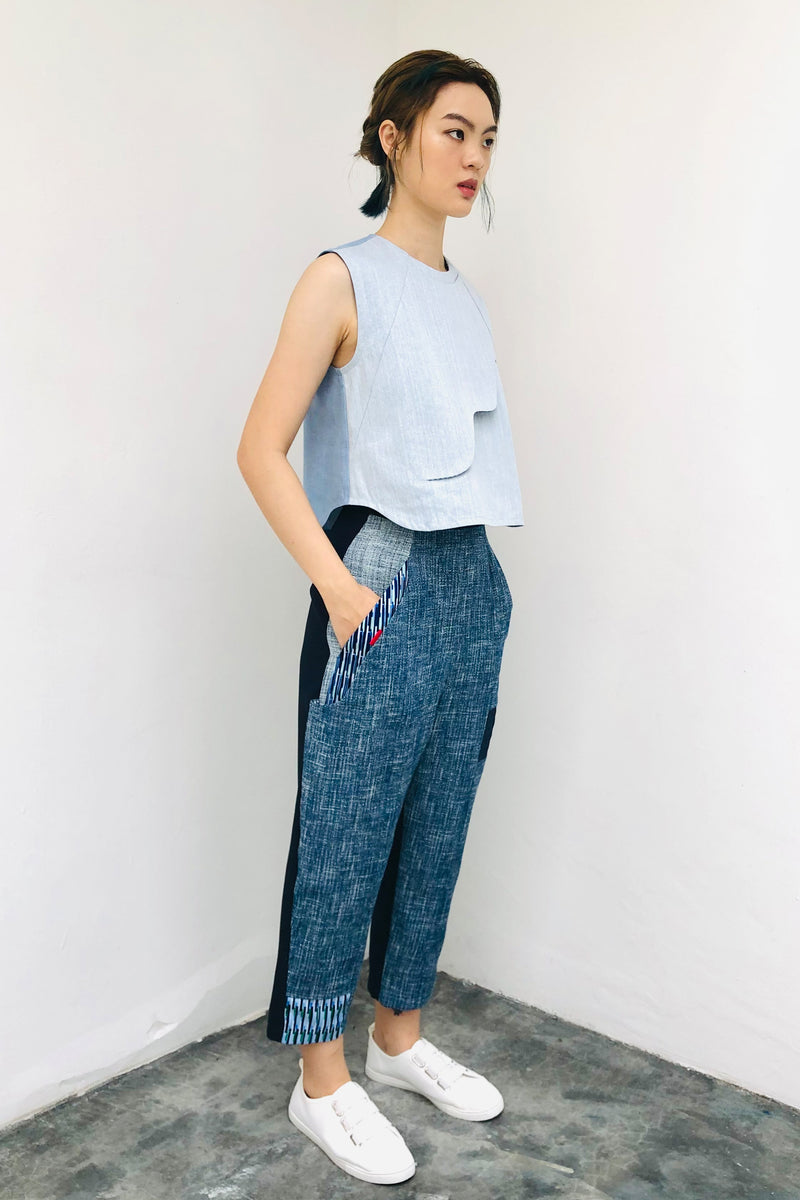 S17 LP04 || IRREGULAR DENIM TROUSERS