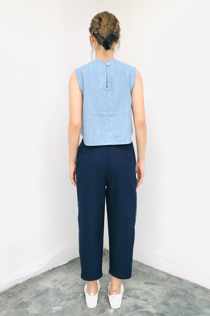 S17 LP04 || IRREGULAR DENIM TROUSERS