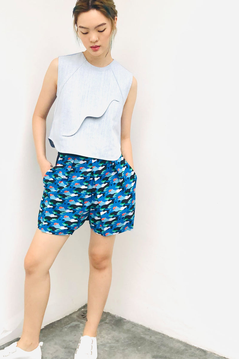 S17 SP02C || BLUE SHRUB SHORTS