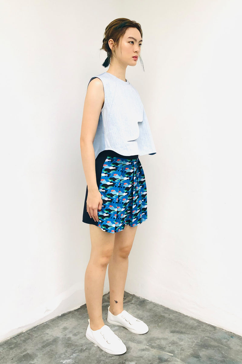 S17 SP02C || BLUE SHRUB SHORTS